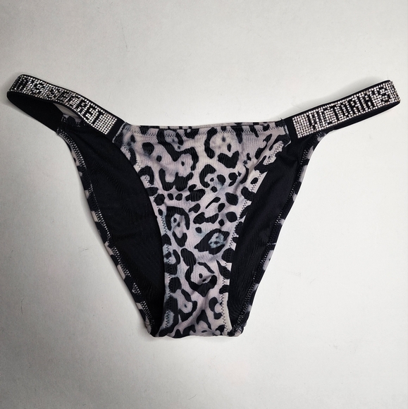 NEW Victorias Secret Bikini Bottoms Size Small Cheeky Shine Strap Leopard - Picture 3 of 9